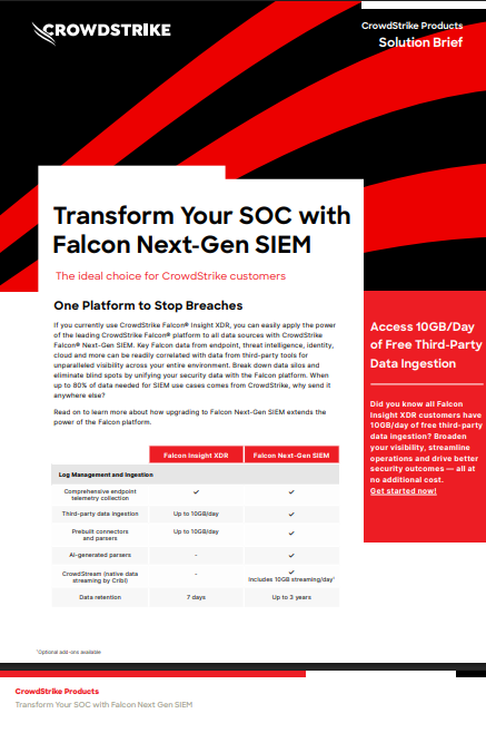 Transform Your SOC with Falcon Next Gen SIEM